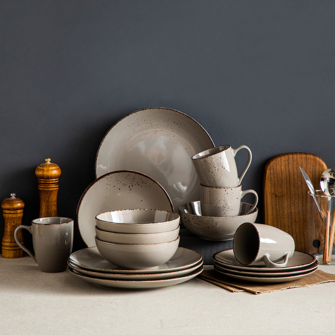 Aagman 16 Piece Dinnerware Set, Service for 4